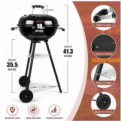 Portable Black BBQ Grill for Camping