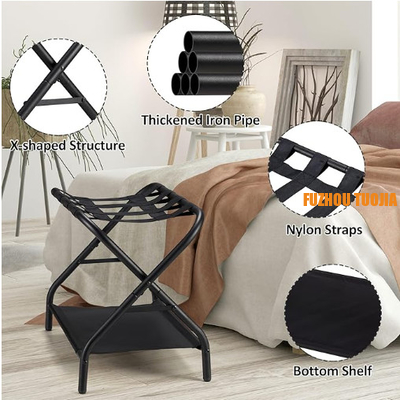 Luggage rack foldable suitcase stand