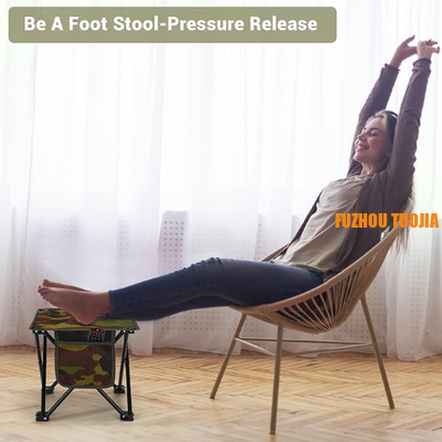 Portable camping bench with side pockets