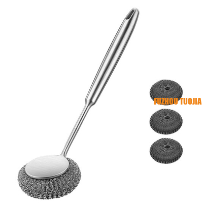 Household stainless steel dishwashing brush