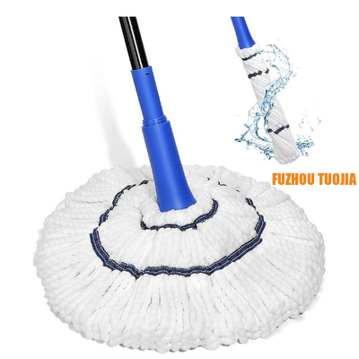 Self-tightening mop, microfiber rotating mop