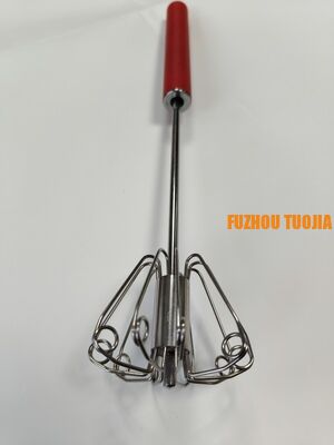 Handheld semi-automatic egg beater baking tool - stainless steel egg mixer for cream whipping - household use