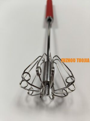 Handheld semi-automatic egg beater baking tool - stainless steel egg mixer for cream whipping - household use