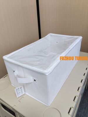 Foldable Grid Storage Box for Underwear & Socks - Large Capacity Portable Closet Organizer with Dustproof Cover