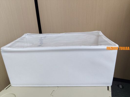 Foldable Grid Storage Box for Underwear & Socks - Large Capacity Portable Closet Organizer with Dustproof Cover