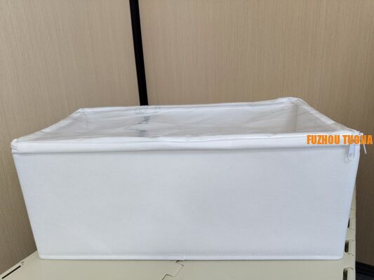 Foldable Grid Storage Box for Underwear & Socks - Large Capacity Portable Closet Organizer with Dustproof Cover