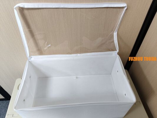 Foldable Grid Storage Box for Underwear & Socks - Large Capacity Portable Closet Organizer with Dustproof Cover