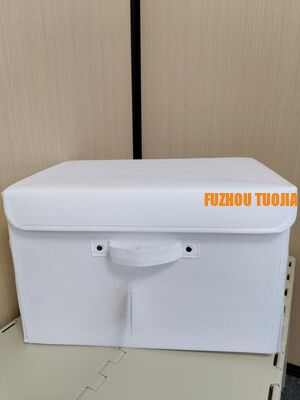 Foldable Grid Storage Box for Underwear & Socks - Large Capacity Portable Closet Organizer with Dustproof Cover