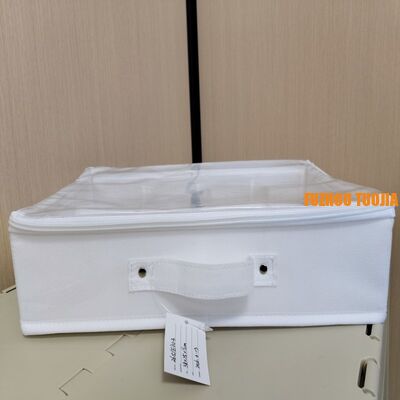 Foldable Grid Storage Box for Underwear & Socks - Large Capacity Portable Closet Organizer with Dustproof Cover