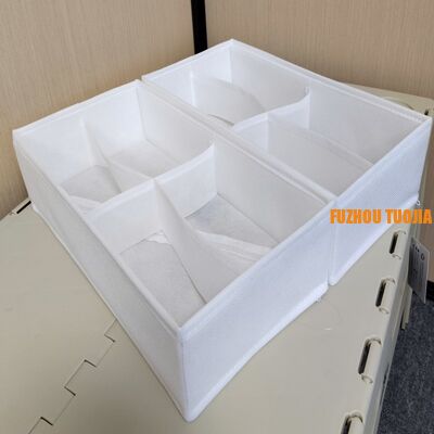 Foldable Grid Storage Box for Underwear & Socks - Large Capacity Portable Closet Organizer