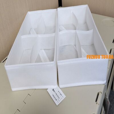 Foldable Grid Storage Box for Underwear & Socks - Large Capacity Portable Closet Organizer