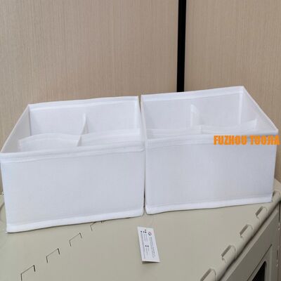 Foldable Grid Storage Box for Underwear & Socks - Large Capacity Portable Closet Organizer