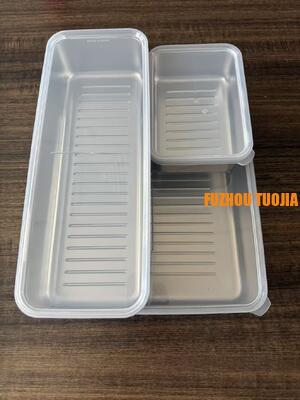 Stainless Steel Fresh-Keeping Box with Lid, Square Tray, Refrigerator Storage Container, Steamed Fish & Grilled Fish Plate, Barbecue & Cold Dish Plate