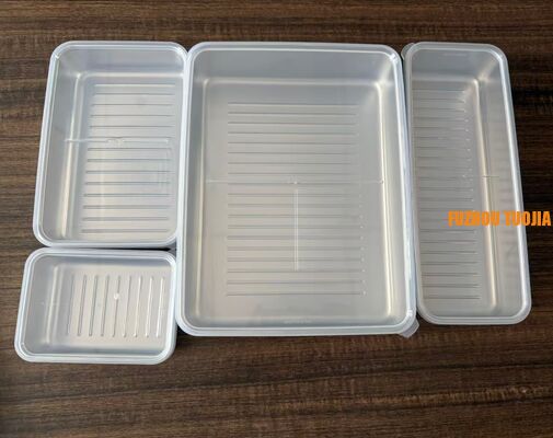 Stainless Steel Fresh-Keeping Box with Lid, Square Tray, Refrigerator Storage Container, Steamed Fish & Grilled Fish Plate, Barbecue & Cold Dish Plate