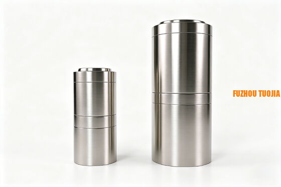 Stainless Steel Coffee Canister & Tea Storage Jar - Large Capacity Food Grade Kitchen Canisters with Airtight Seal, Portable Metal Food Storage Container for Home & Travel