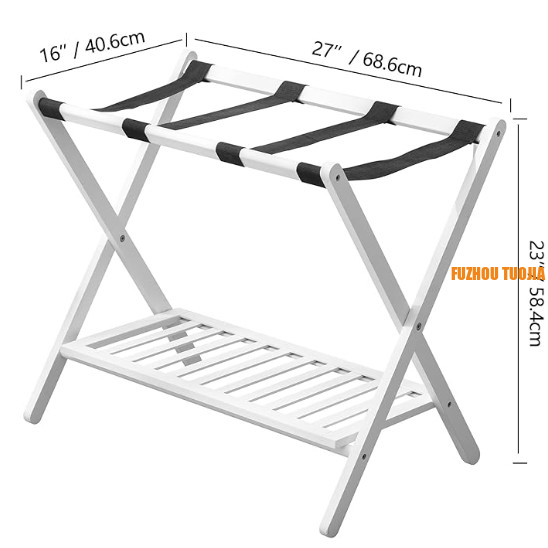 Folding luggage rack suitable for bedroom, hotel